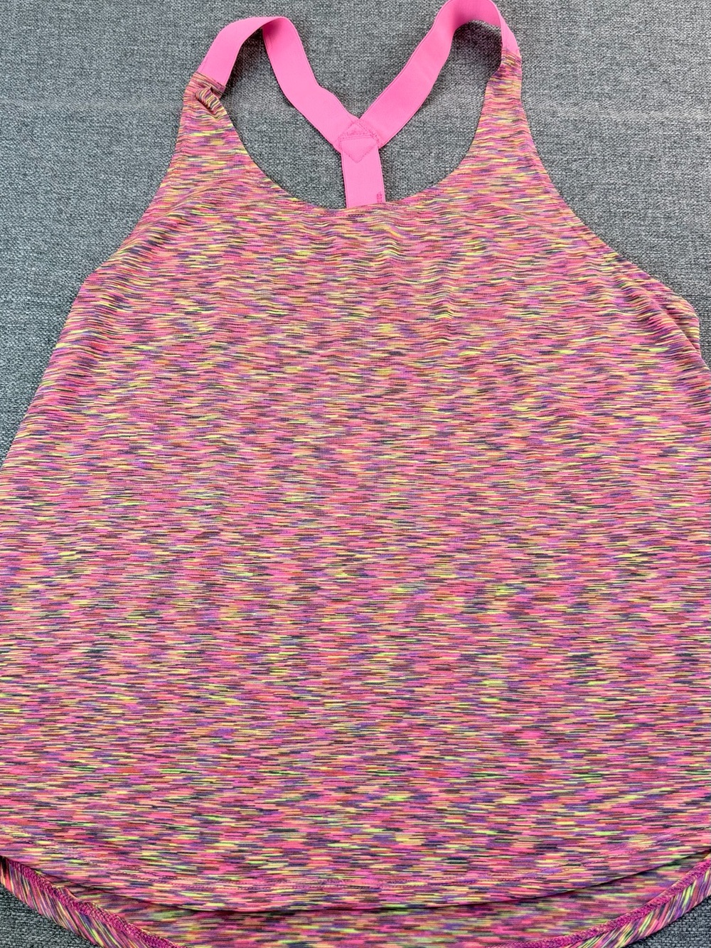 Women’s Pink Space-Dye Racerback Tank Top, Comfortable Active Layer